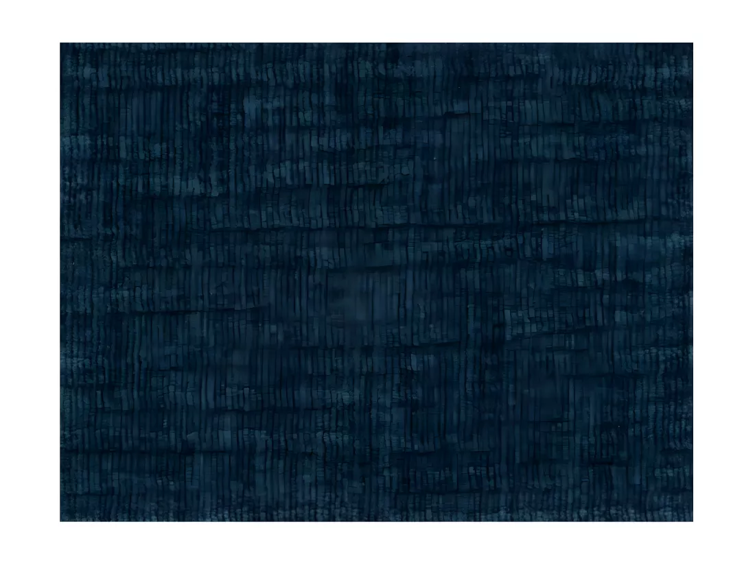 Pouf en tissu texturé 3D Clarisse - Bleu foncé - L90 x P50 x H41cm - Loungitude