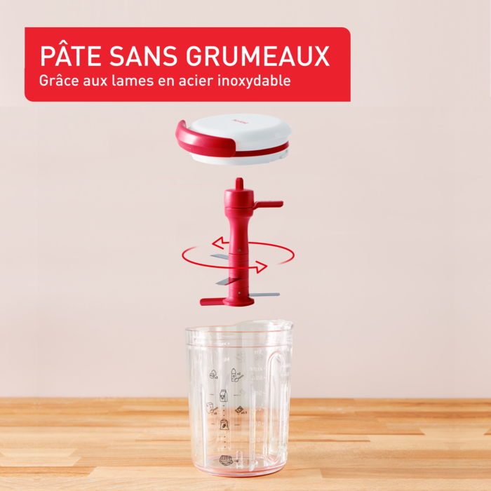 Tefal Crêpes Express, Mélangeur pâte à crêpes, Pâte parfaite en 2 minutes