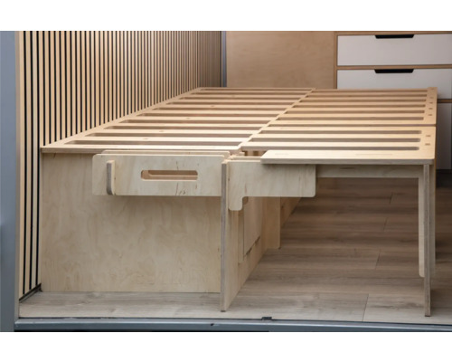 Buildify Campingbox Christoph bedsysteem, lengte-asymmetrisch, voor Ducato/Crafter/Sprinter, 1900x1180x435 mm (LxBxH) (zonder montage- en bevestigingsmateriaal)