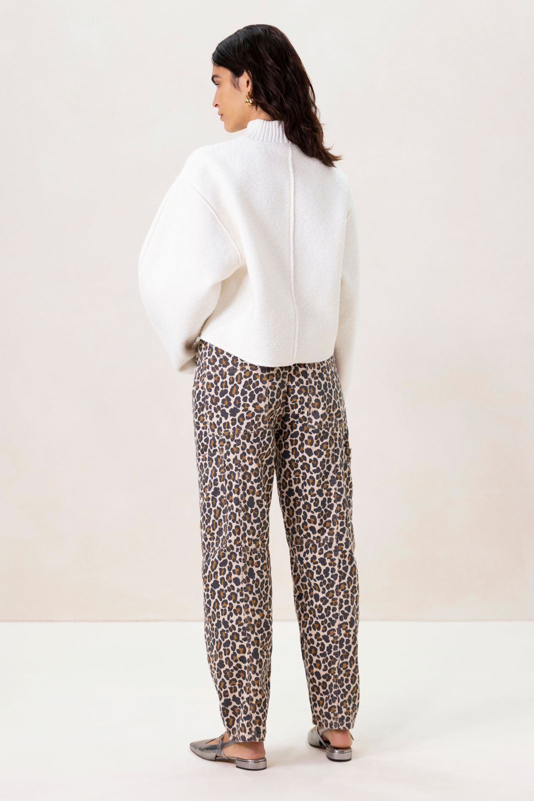Witte boucle sweater