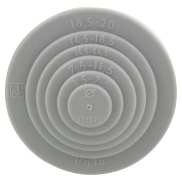 Snijnippel PG16 grijs tbv kabeldoos 20mm (10 stuks)