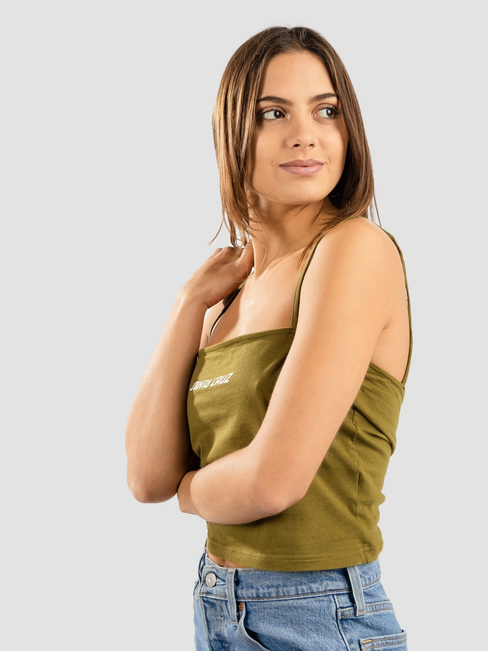 Santa Cruz Strip Vest Tank Top moss