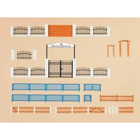 Auhagen Zäune mit Toren, Spur H0 undTT