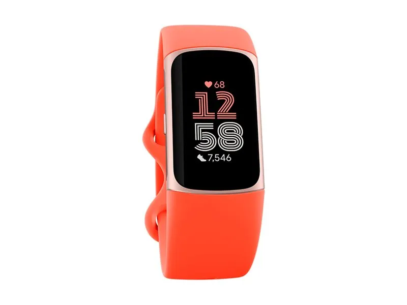 Fitbit Charge 6 - Champagne-guldaluminium - aktivitetssporer med uendelighedsbånd - silikone - koral - Bluetooth, NFC - 37.64 g