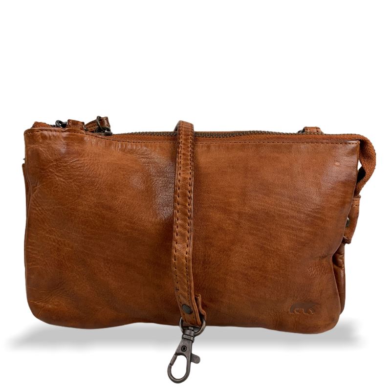 Bear Design Clutch / Tas Uma Cognac