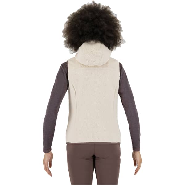 Veste polaire randonnée KARPOS MOIAZZA RETRO HOODIE W VEST OAT/HUCKLEBERRY