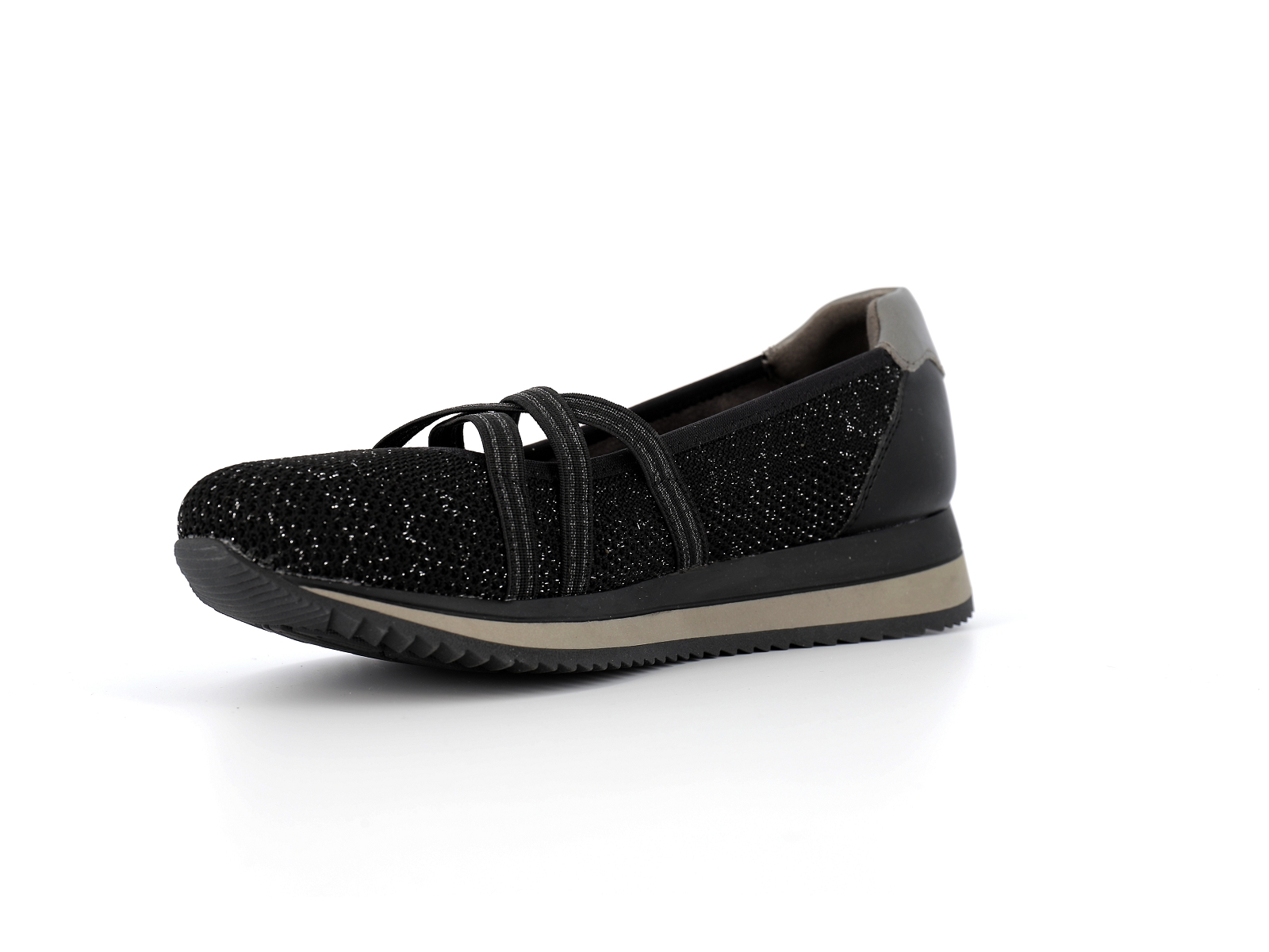 Jana  shoes-22173 Matières combinées Noir Bronze