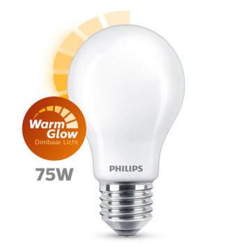 Philips LED peer E27 75W mat warmglow dimbaar