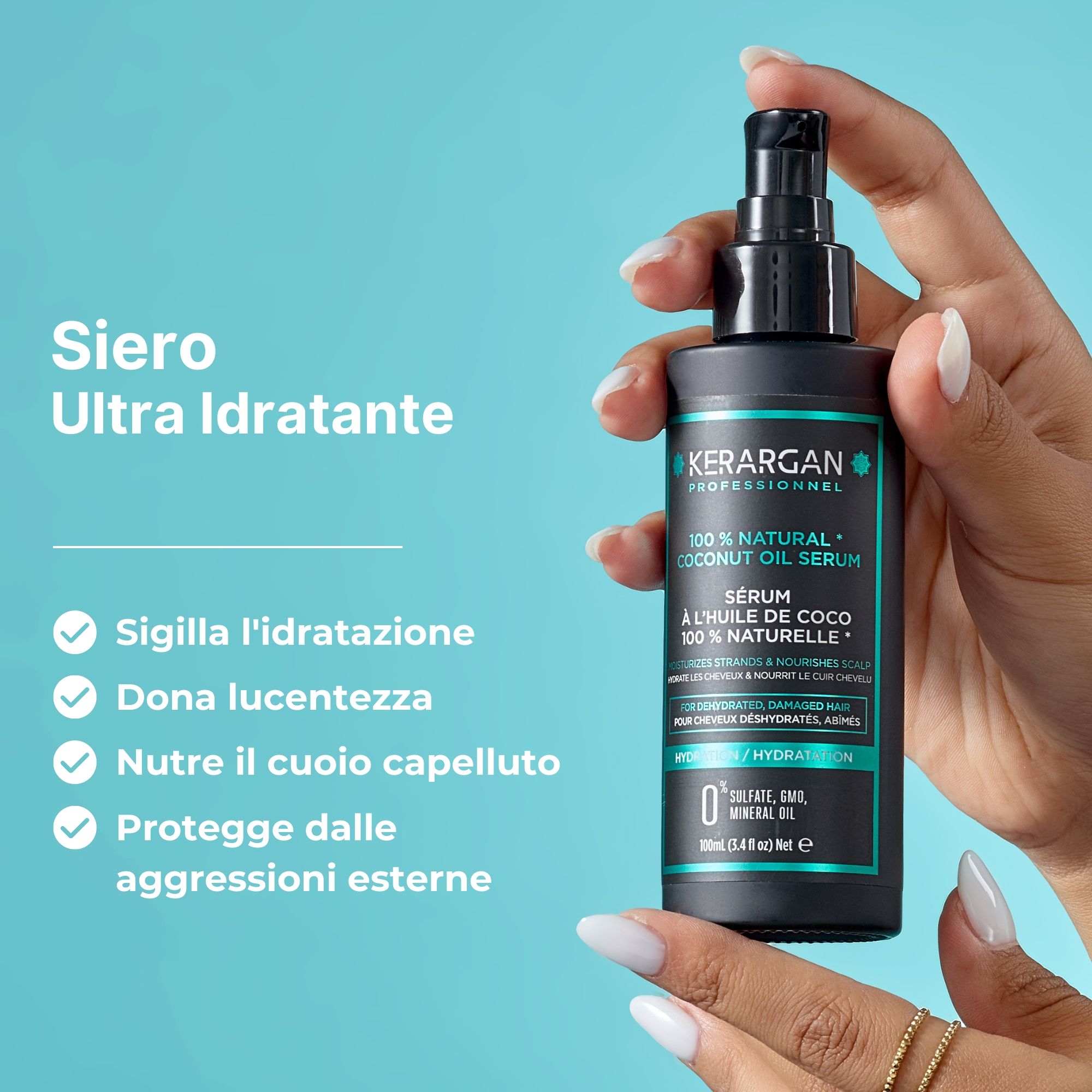 Kerargan - Feuchtigkeits-Serum mit Kokosöl