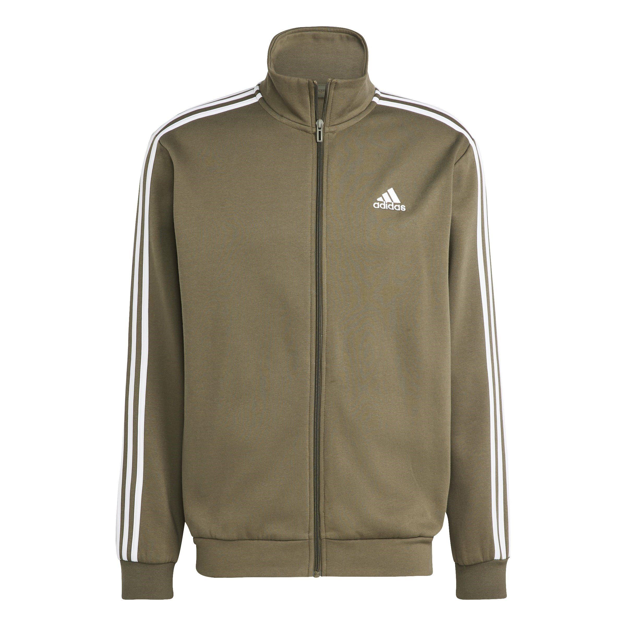 adidas 3 Stripes Fleece Tracksuit Mens