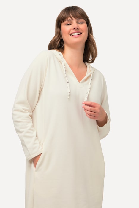 Loungewear-Kleid, kuschelweich, Kapuze, Langarm