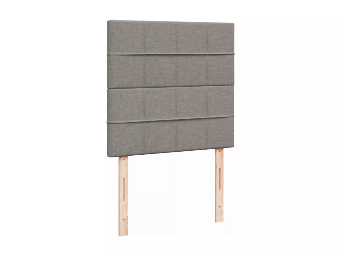 Sommier à lattes de lit avec matelas Taupe 90x190 cm Tissu