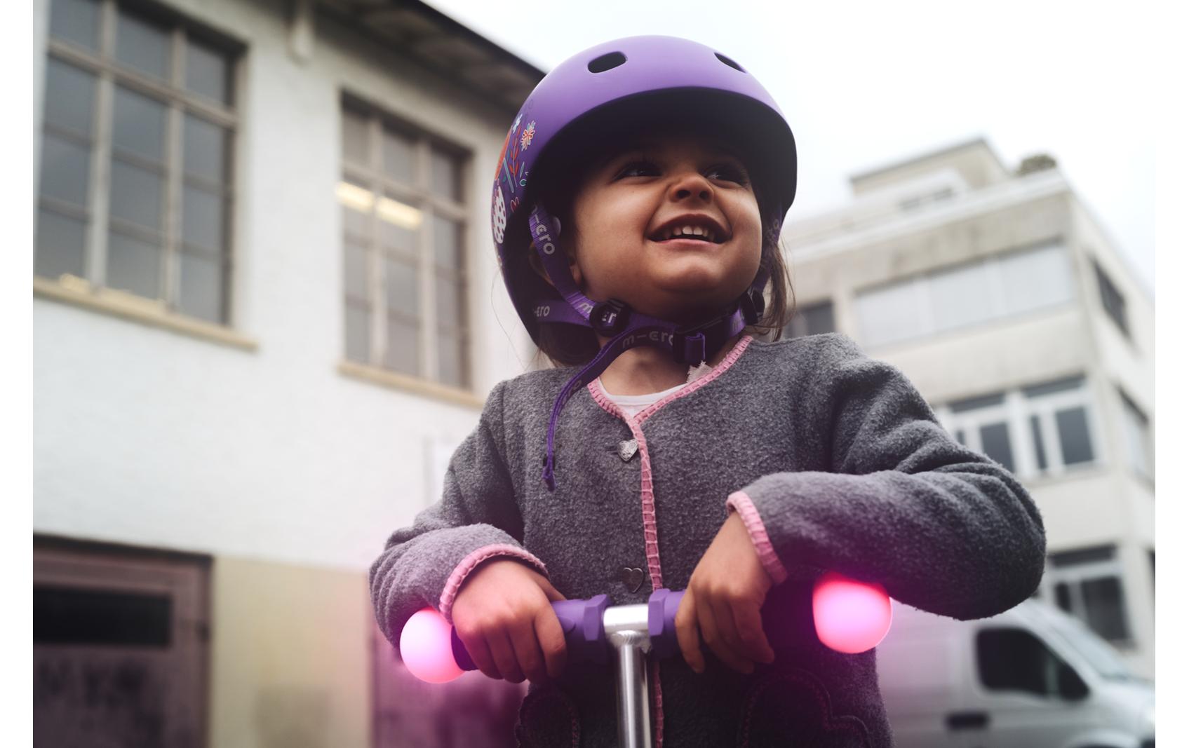 Kinderhelm Floral Purple M , MSkate- & Velohelm