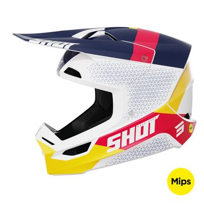 Casque cross Shot RACE - RIDGE 2023 - Rouge / Bleu