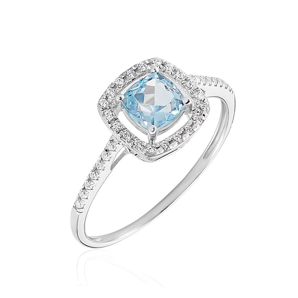 Bague Adrienna Or Blanc Topaze Oxyde De Zirconium