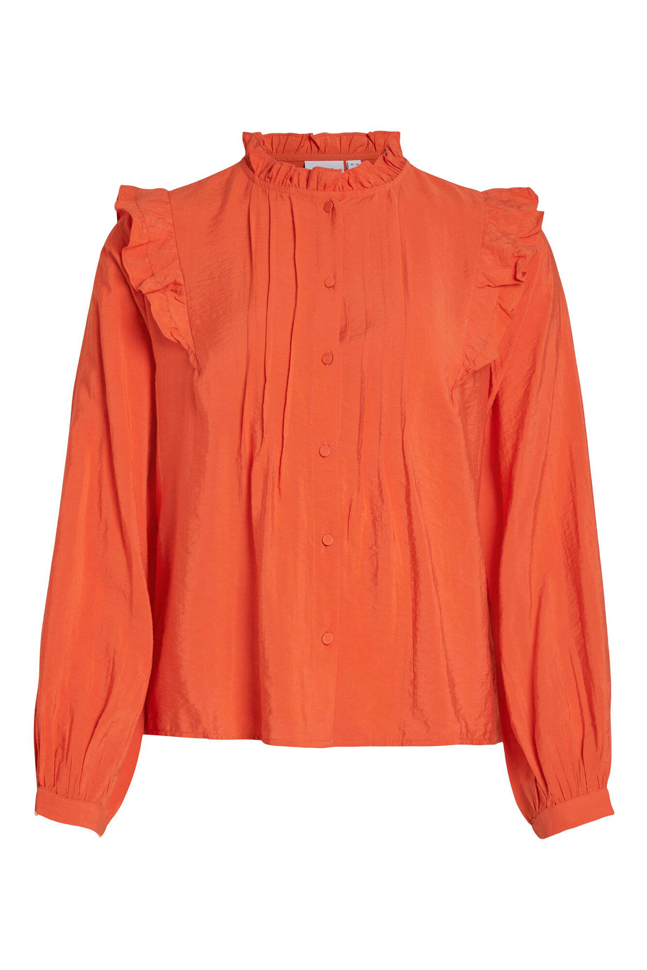 Camisa com babados - Laranja