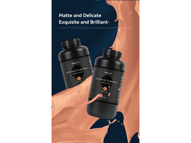 Creality Resin LCD Modellbau, 1000 g, Mattorange High Fidelity Modell-Harz
