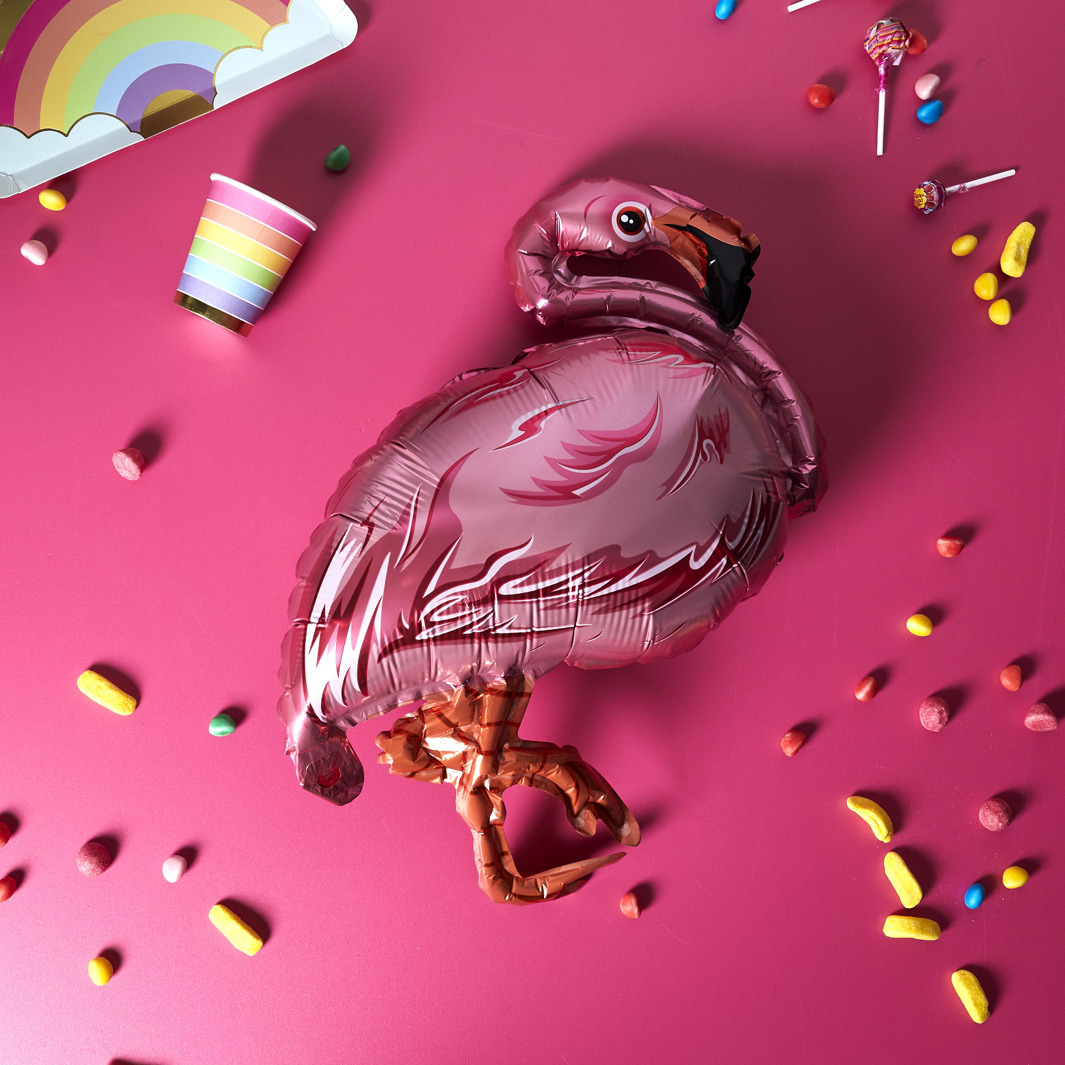 BALLON ALUMINIUM FLAMANT 50CM