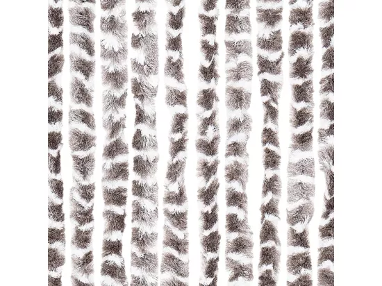 Moustiquaire Taupe et blanc 56x185 cm Chenille