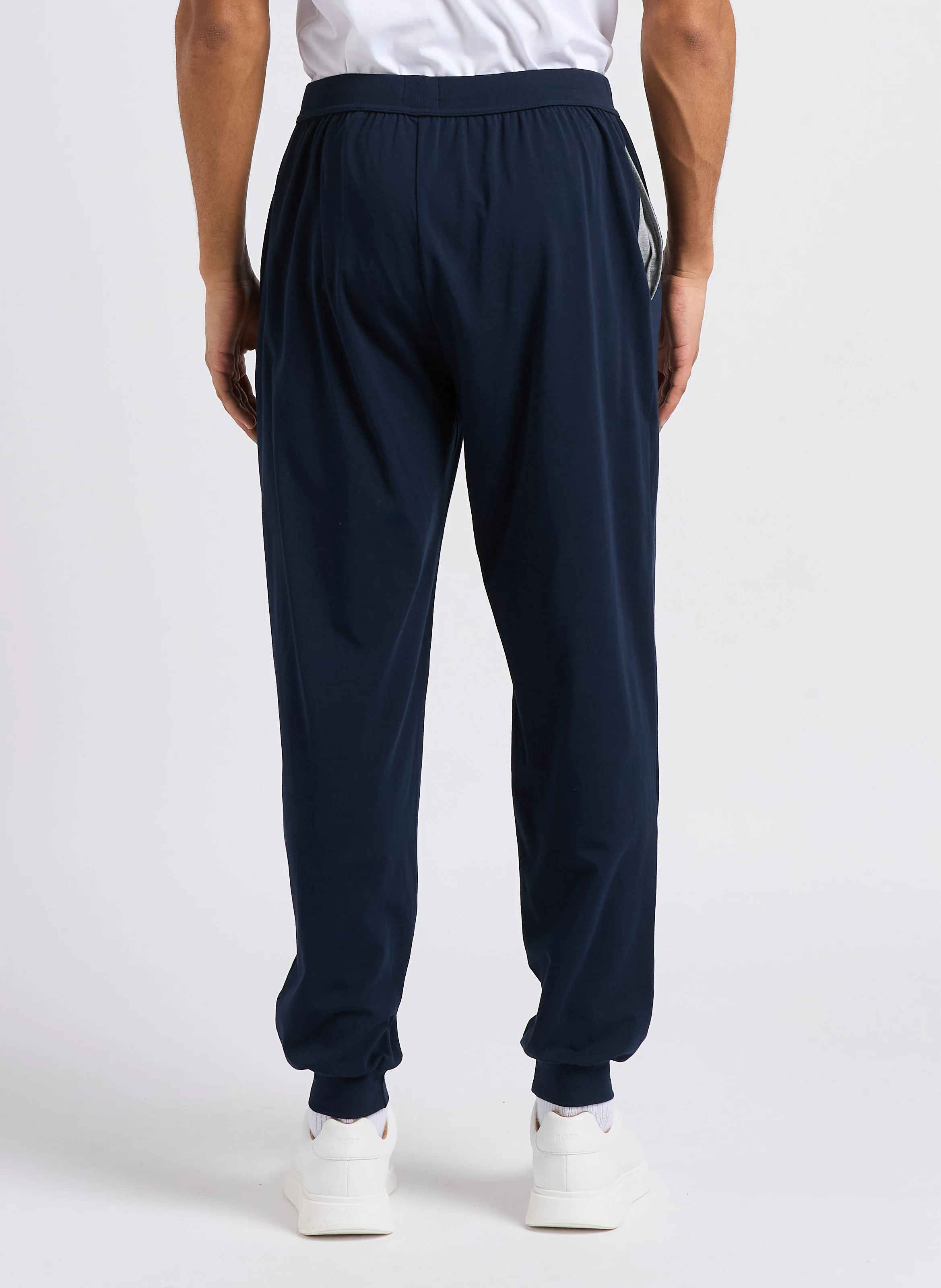 Jogging droit en coton | Bleu