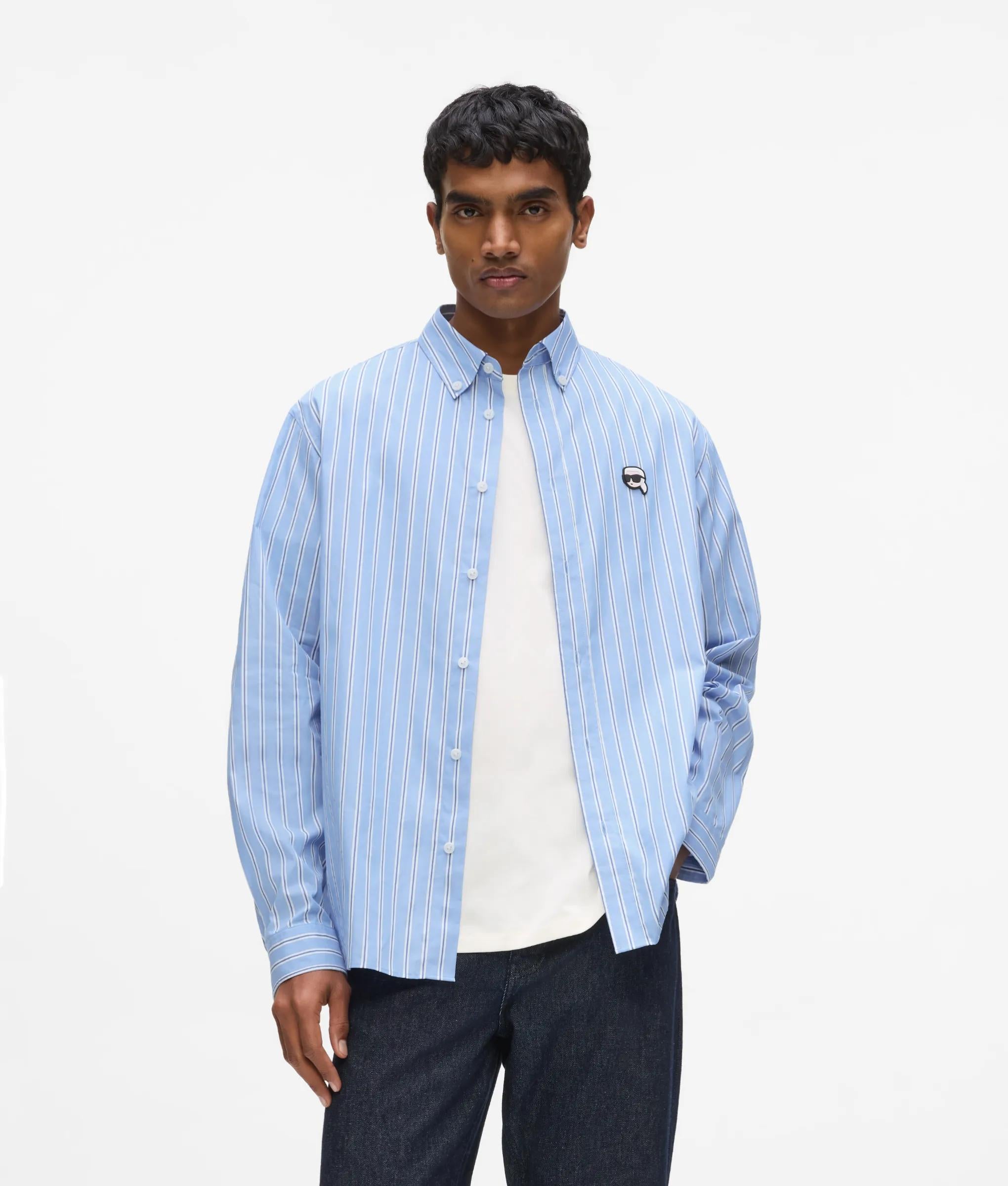 Relaxed shirt met Ikon-streep