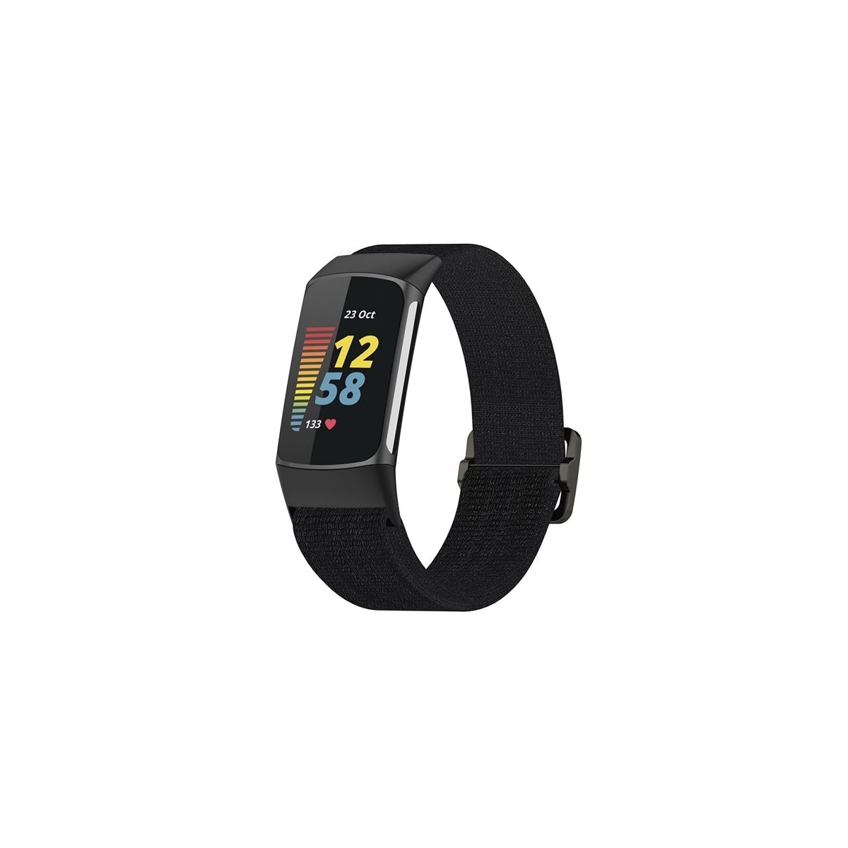 Elastisk armbånd tll Fitbit Charge 5 - Sort