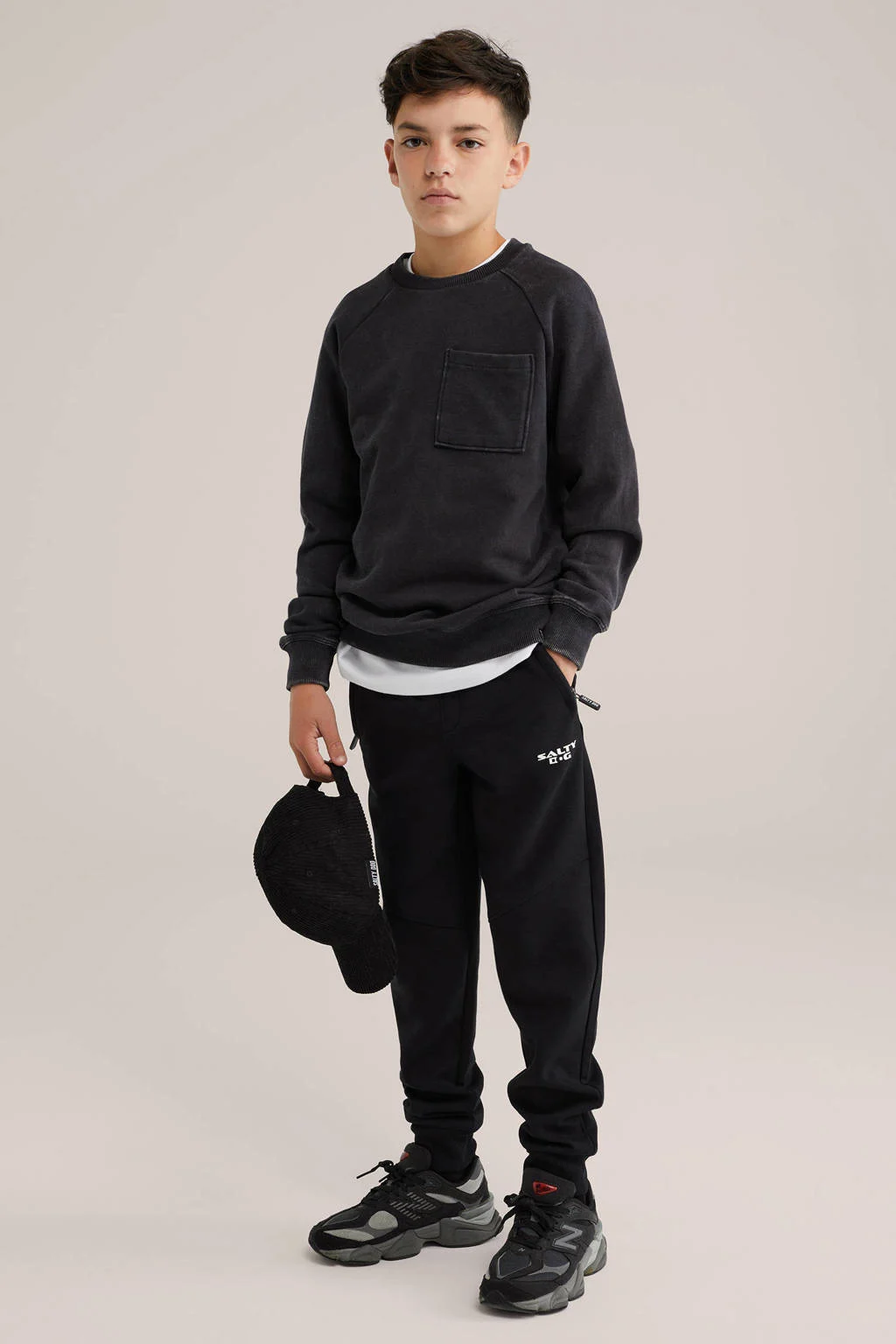 WE Fashion slim sweatpant zwart
