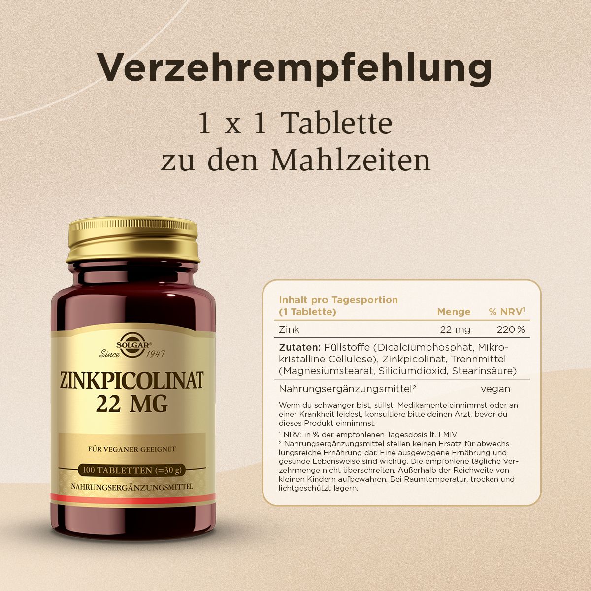 SOLGAR® Zinkpicolinat 22 mg