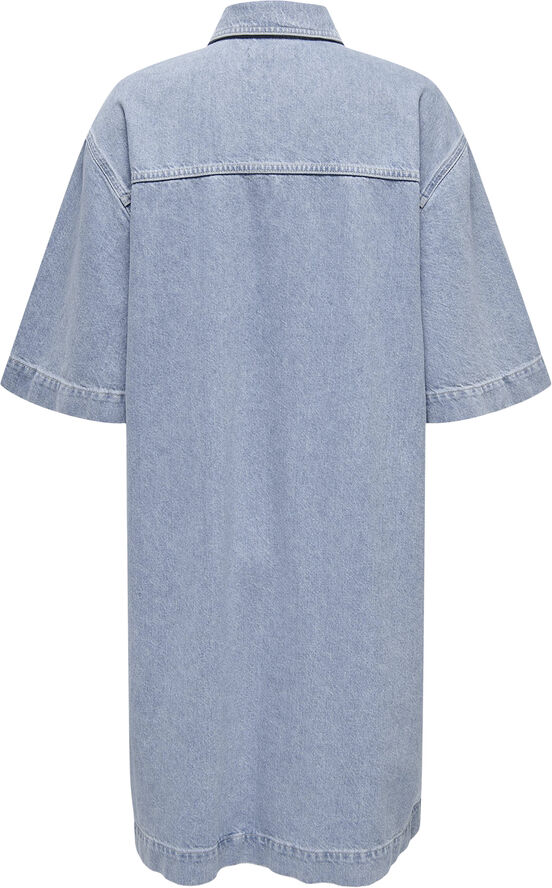 ONLY ONLSOPHIE S/S OVERSIZE DRESS DNM SI Light blue denim