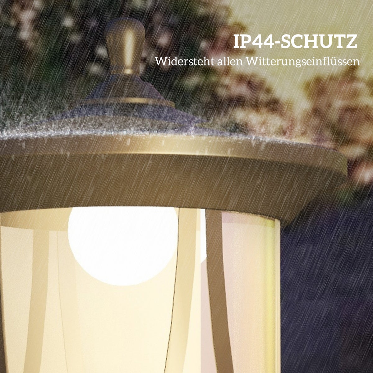 Outsunny Solar Tuinlantaarn 127 cm Tuinlamp met Koel Wit LED-licht, Padverlichting met Lichtsensor, Tuinlamp, IP44 Waterdicht, voor Buitengebruik, 17L x 17B x 127H cm, ABS, Polycarbonaat, Zwart