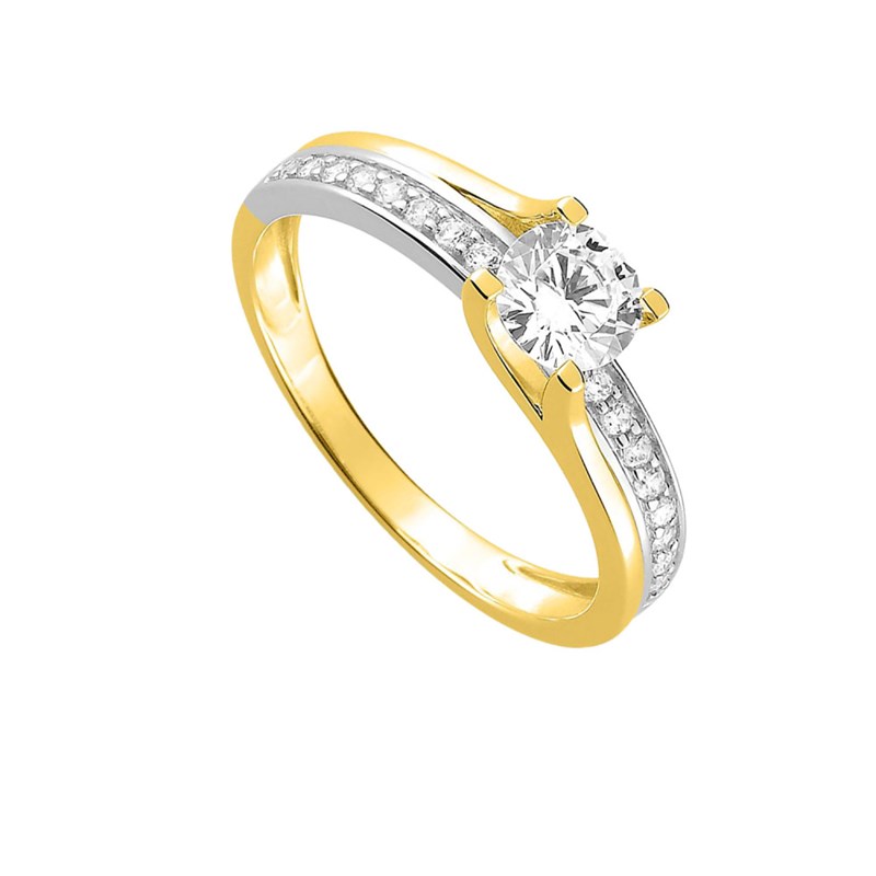 Bague Femme - Oxyde de zirconium - Or 9 Carats