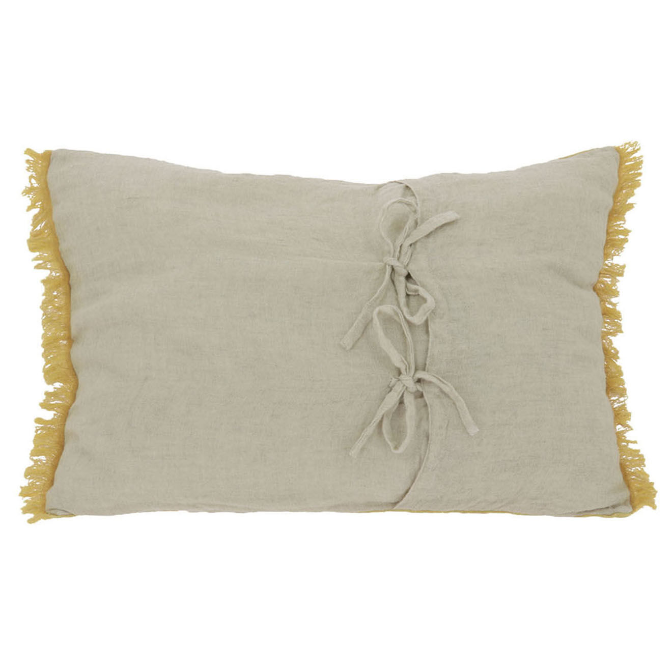En Fil d'Indienne Housse de coussin Étamine ocre - 45x100 cm