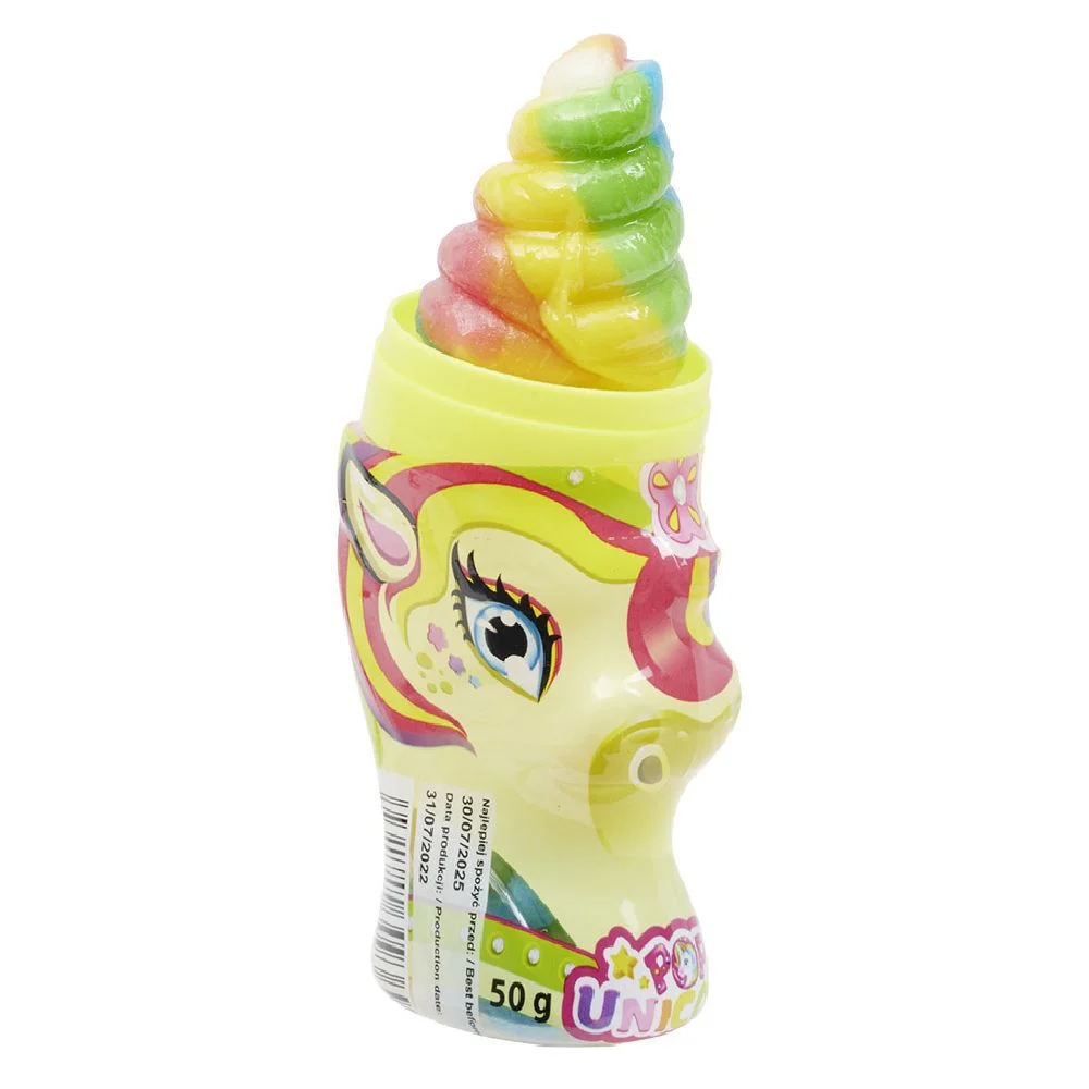 Sucette licorne avec bonbons