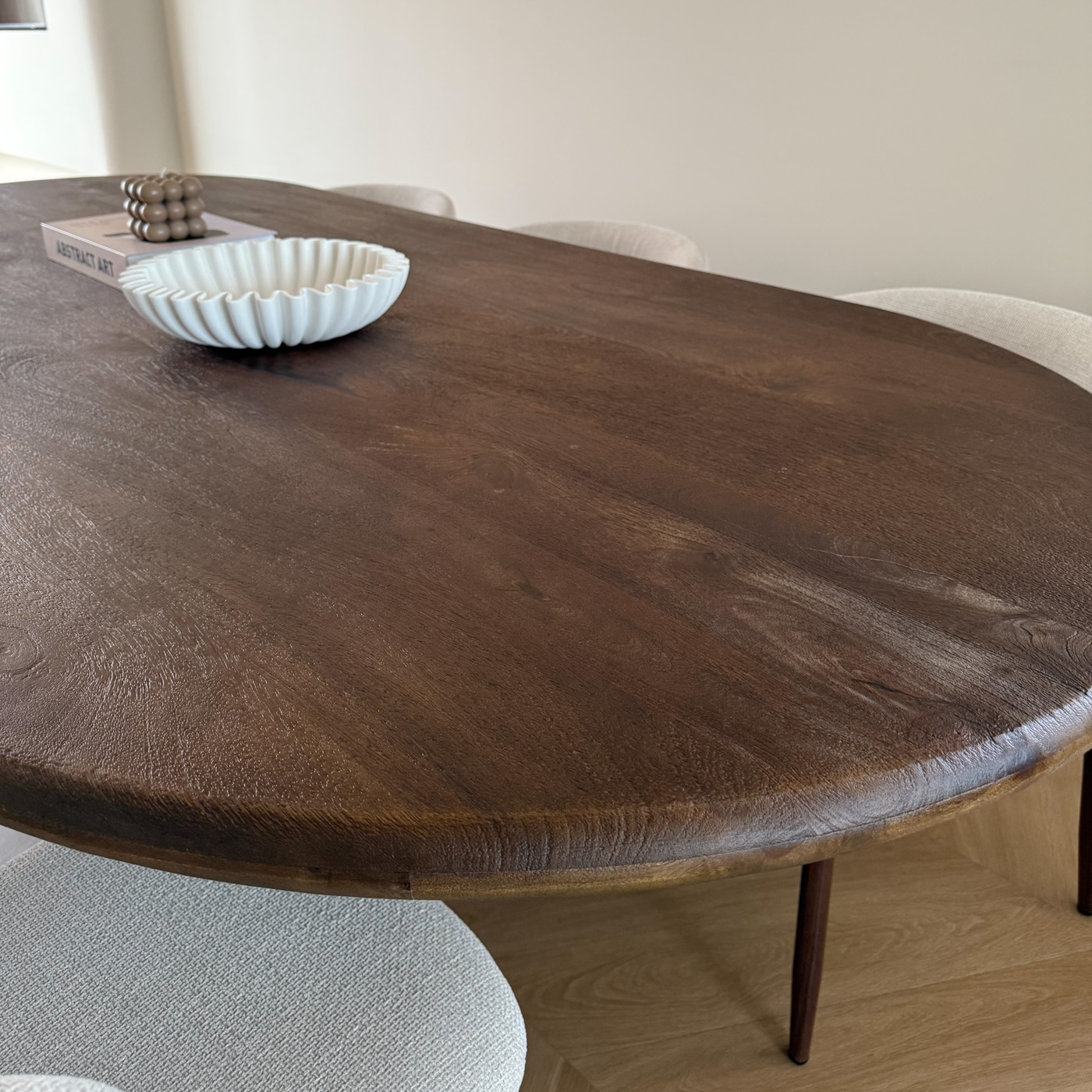Eettafel Lissabon ovaal kolompoot 200cm