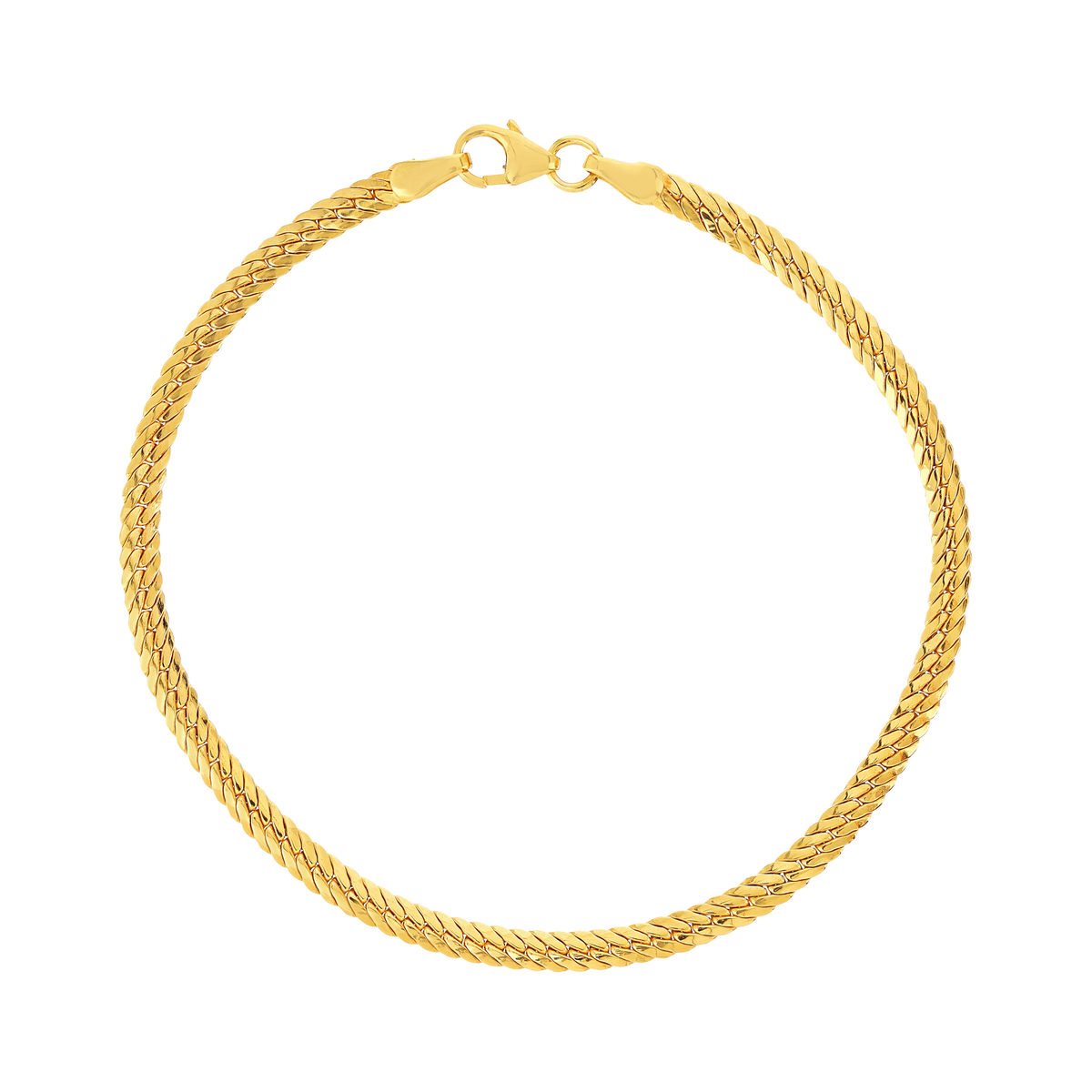 Bracelet or 375 jaune, maille anglaise 19 cm.