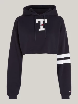 Moletom cropped estilo Letterman
