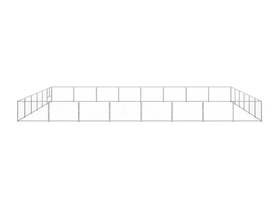 Chenil extérieur cage enclos argenté 800 x 600 x 70 cm 02_0000283