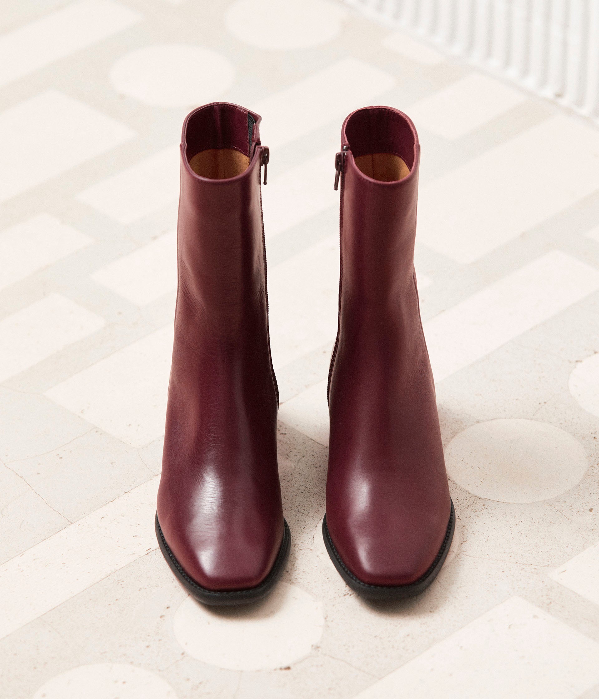 Bottines bordeaux Apolline