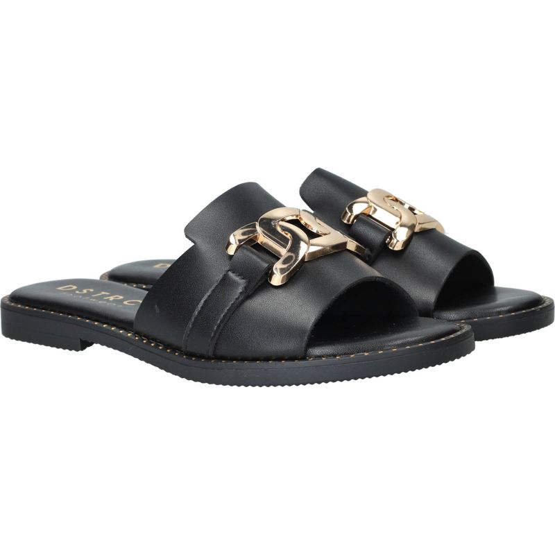 DSTRCT Slippers Zwart Dames