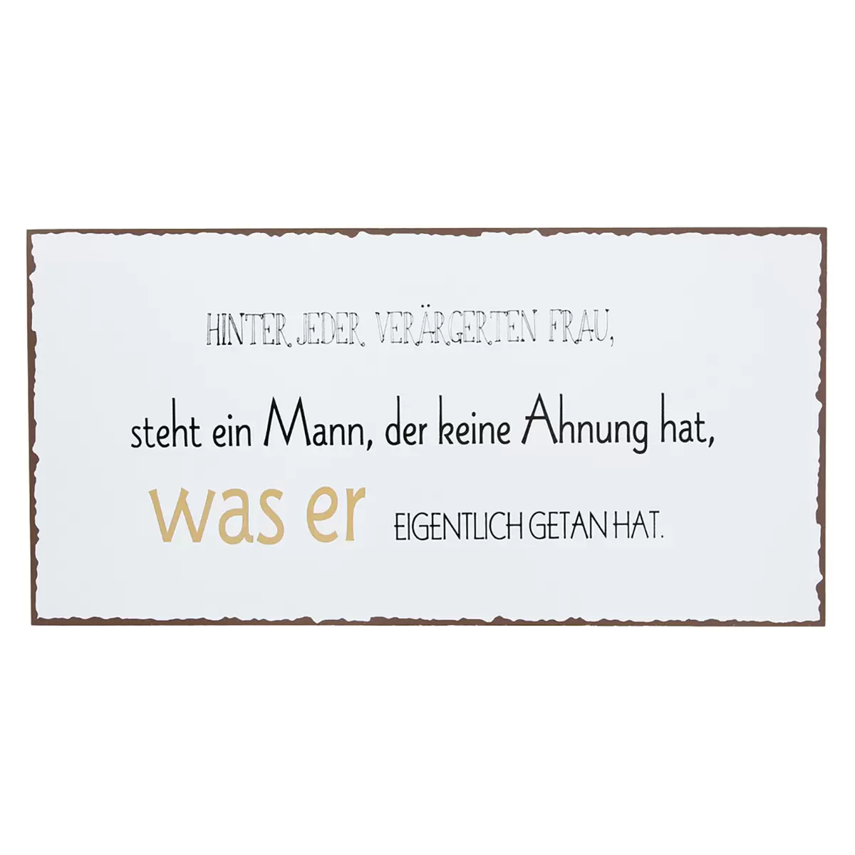 Dekoschild Männer gold,schwarz,weiss