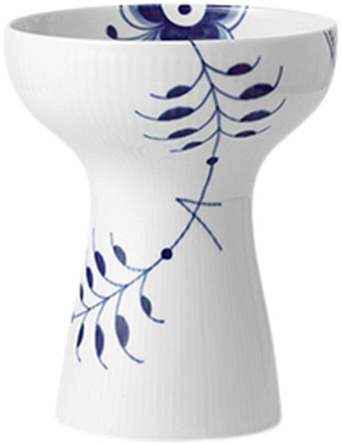 Royal Copenhagen Blå Mega Riflet 19 cm Vase Hvid