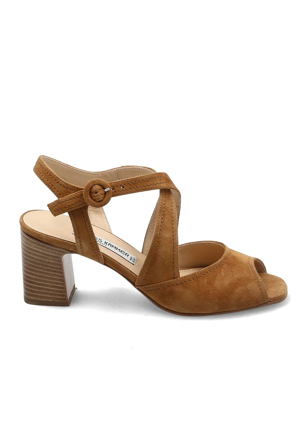 SANDALE VELOURS CAMEL
