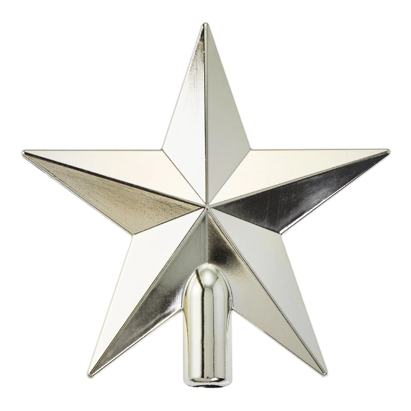 Weihnachtsbaumspitze Stern, champagner/glänzend, 20 cm