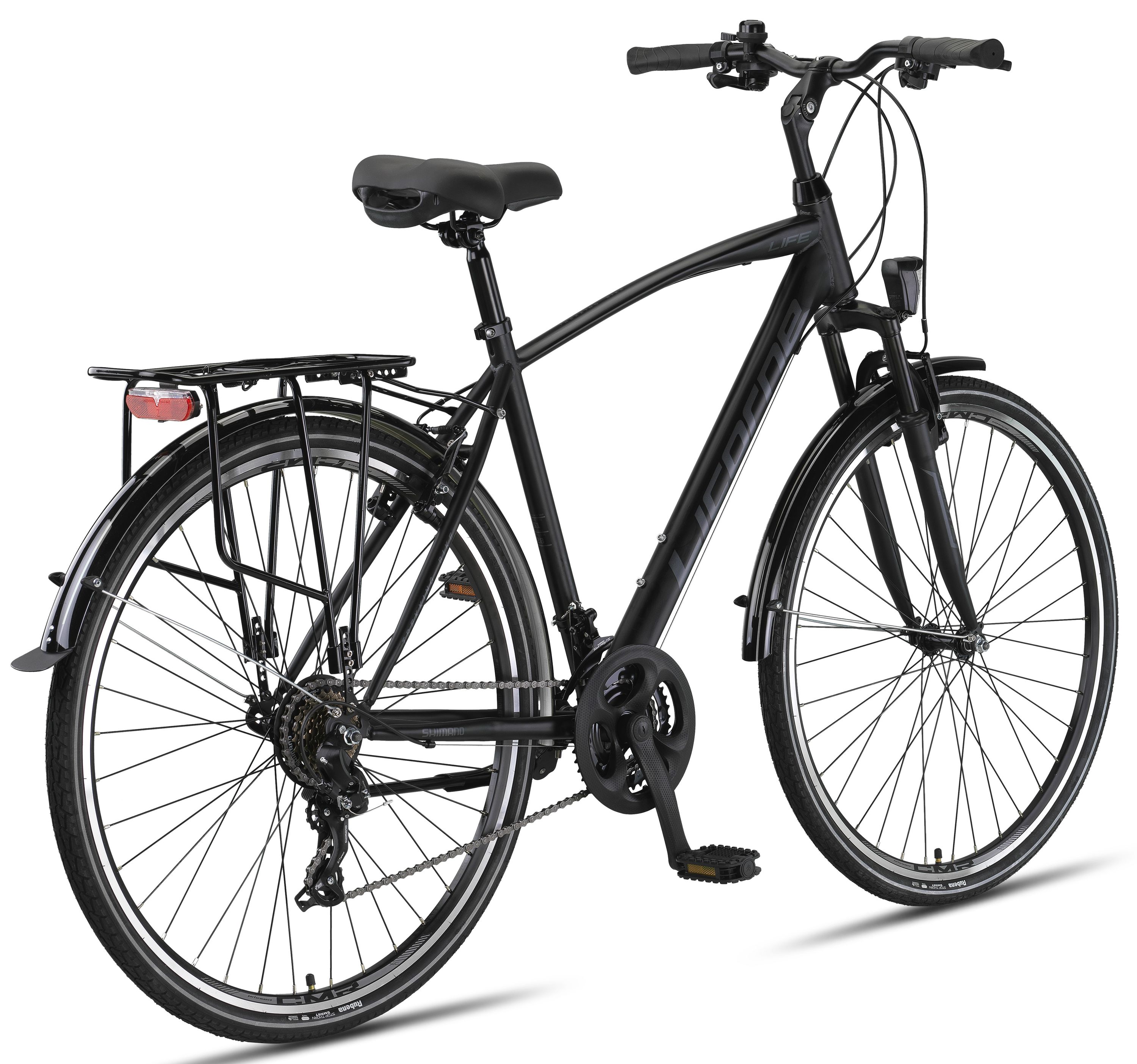 Licorne Bike Life M-V-ATBPremium Trekking Bike in 28 Zoll - Fahrrad für Herren, Jungen, Damen und Herren - Shimano 21 Gang-Schaltung - Herren Citybike - Männerfahrrad.
