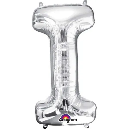 amscan Folienballon Buchstabe I silber, 45cm x 81cm