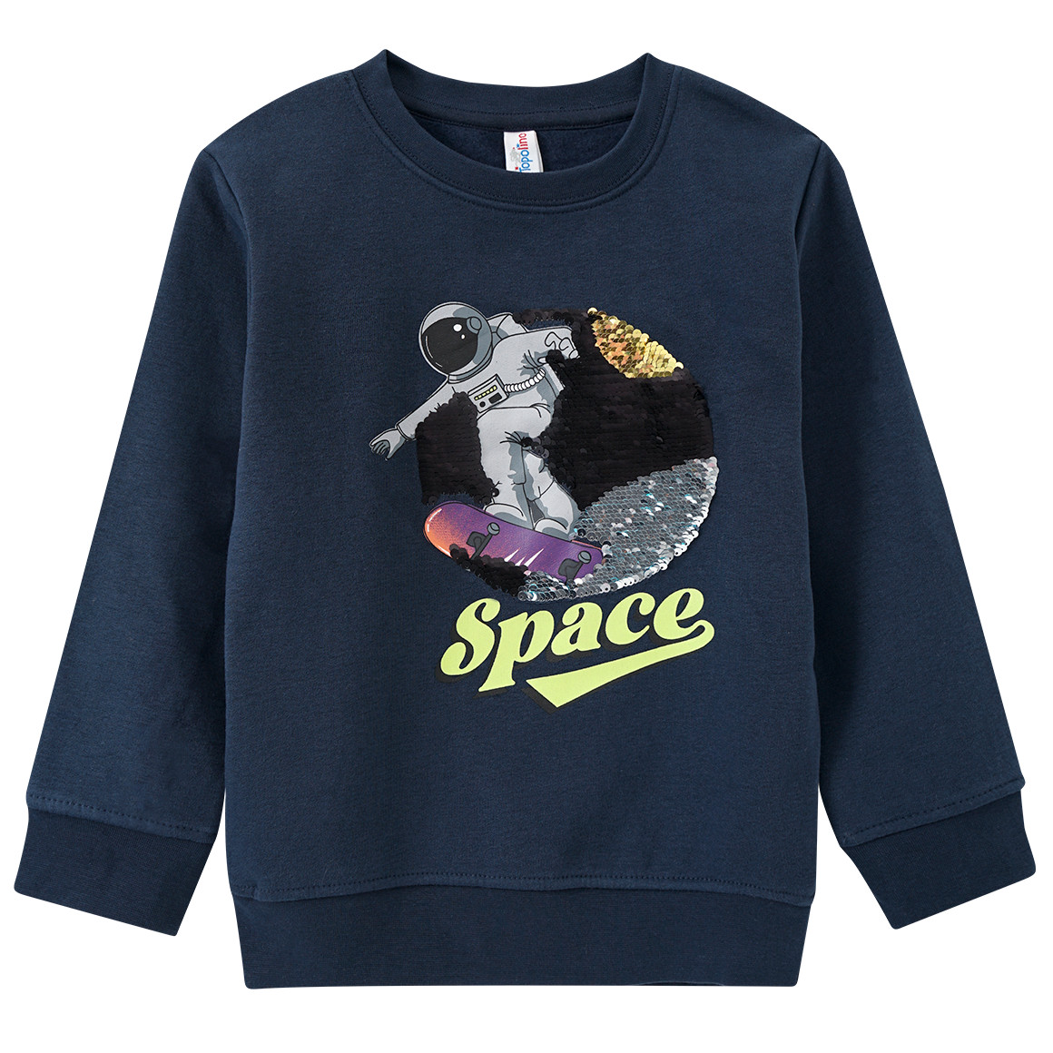 Topolino Jungen Sweatshirt mit Wendepailletten dunkelblau