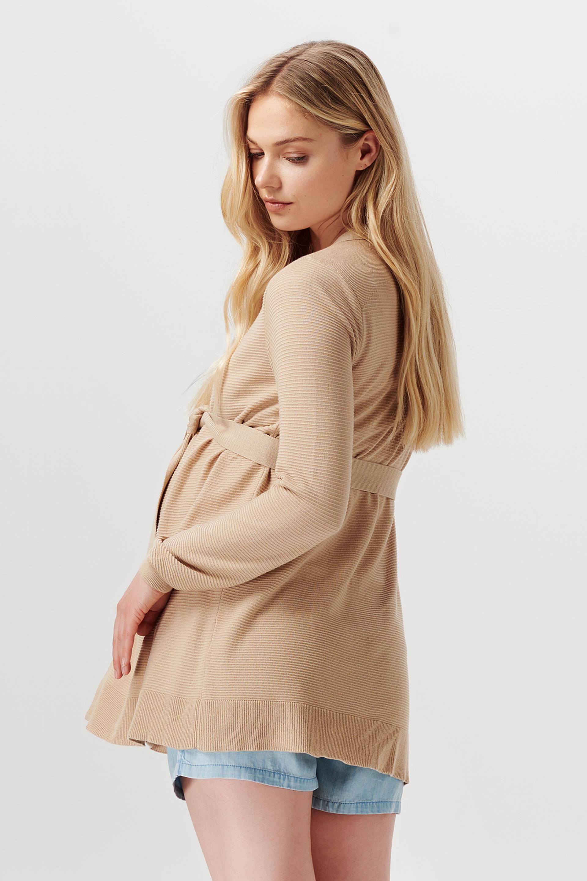 Cardigan en maille texturée doté d’une ceinture à nouer