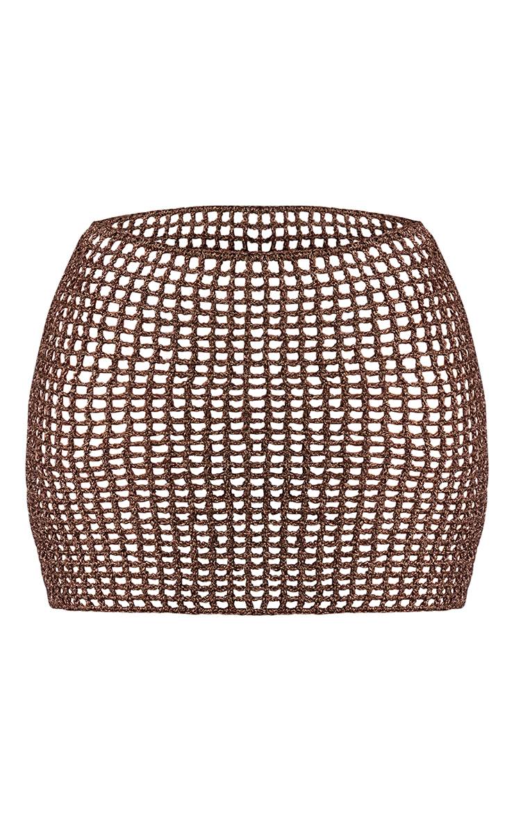 Bronze Mini-jupe De Plage Au Crochet