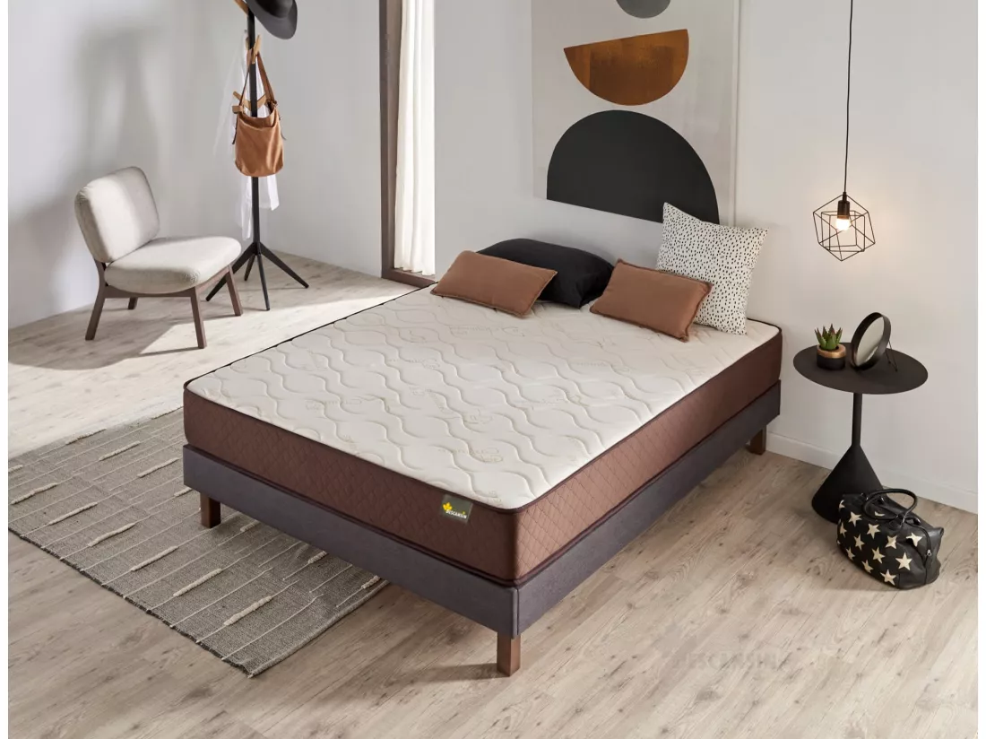 Lit rembourré en tissu | 150 x 190 | Gris | Confort maximal | Le luxe à portée de main