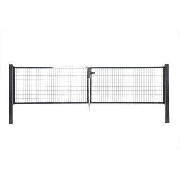 Giardino dubbele tuinpoort Napoli RAL 7016 antraciet 120 x 300 cm (2 x 150 cm)